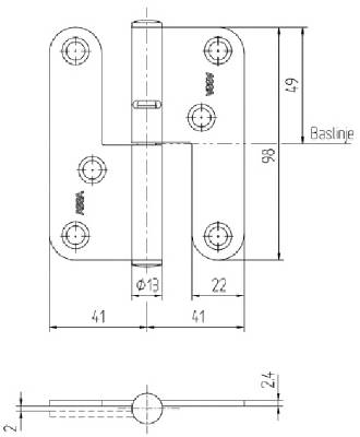 Produktbilde LØFTEHENGSEL 3220 H EFZ 100MM
